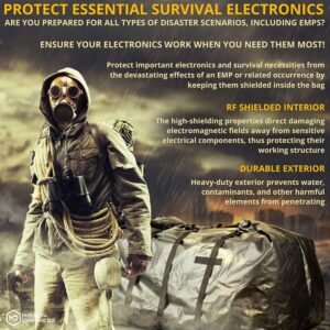 Mission Darkness Dry Shield Rapture Faraday Bag 1,060L Capacity // Durable Waterproof Cover Shields Generators & Extra-Large Electronics from RF Signals EMP CME Solar Flares