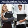 4 Pack Faraday Bags Emp Proof Bag, Faraday Cages for Laptops & Tablets & Phones & Car Keys, Fireproof & Waterproof Faraday Key Fob Protector for Anti-Theft Anti-Tracking RFID Signal Blocker Bag, Black - Image 2